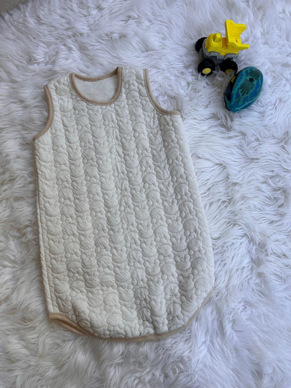 Cream Quilted Sleeveless Toddler Sleep Sack